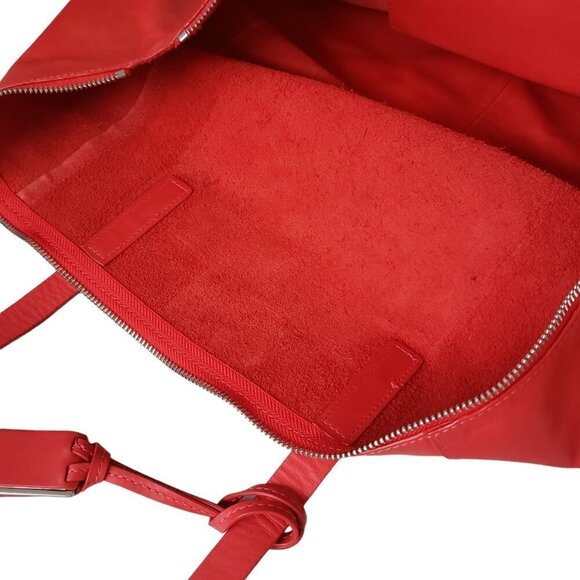 Joy Gryson Genuine Leather Oversized Tote Travel Shopper Bag Red - Picture 6 of 14